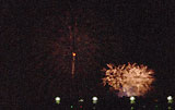 ピンホールレンズで撮影した花火